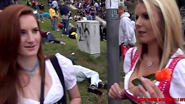 Pornocasting Auf Dem Oktoberfest Mit Franzi - Public Blasen Mit Spermawalk