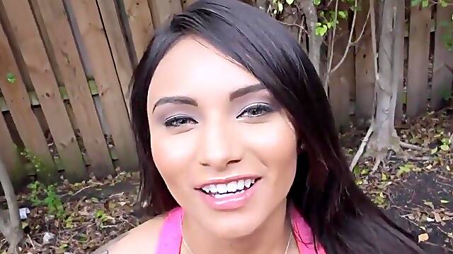 Busty Brunette With Big Round Ass Fucked In Both Holes In Bed