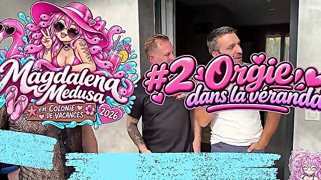 COLO PORNO 2026 - Fuckfest in the Sunroom FRENCH - ANAL - SQUIRT - double penetration