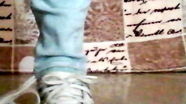 Mistresse Shows off Her White Indecent Sneakers Fetish Thrall