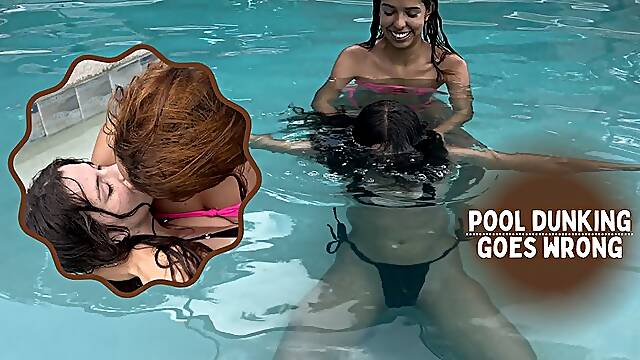 Subacquea, Lesbo Piscina, Visita Medica Lesbo, Bagnato Vicino Primi Piani