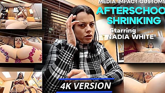 Afterschool Shrinking - Nadia White - POV - Cleavage - VR Sex - Shrinking - Teacher - 4K