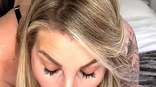 Pantyhose MILF Gives Footjob and Begs for Anal