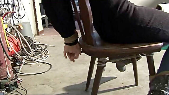 Dutch Girl Chair-tied Mouth Taped Struggling